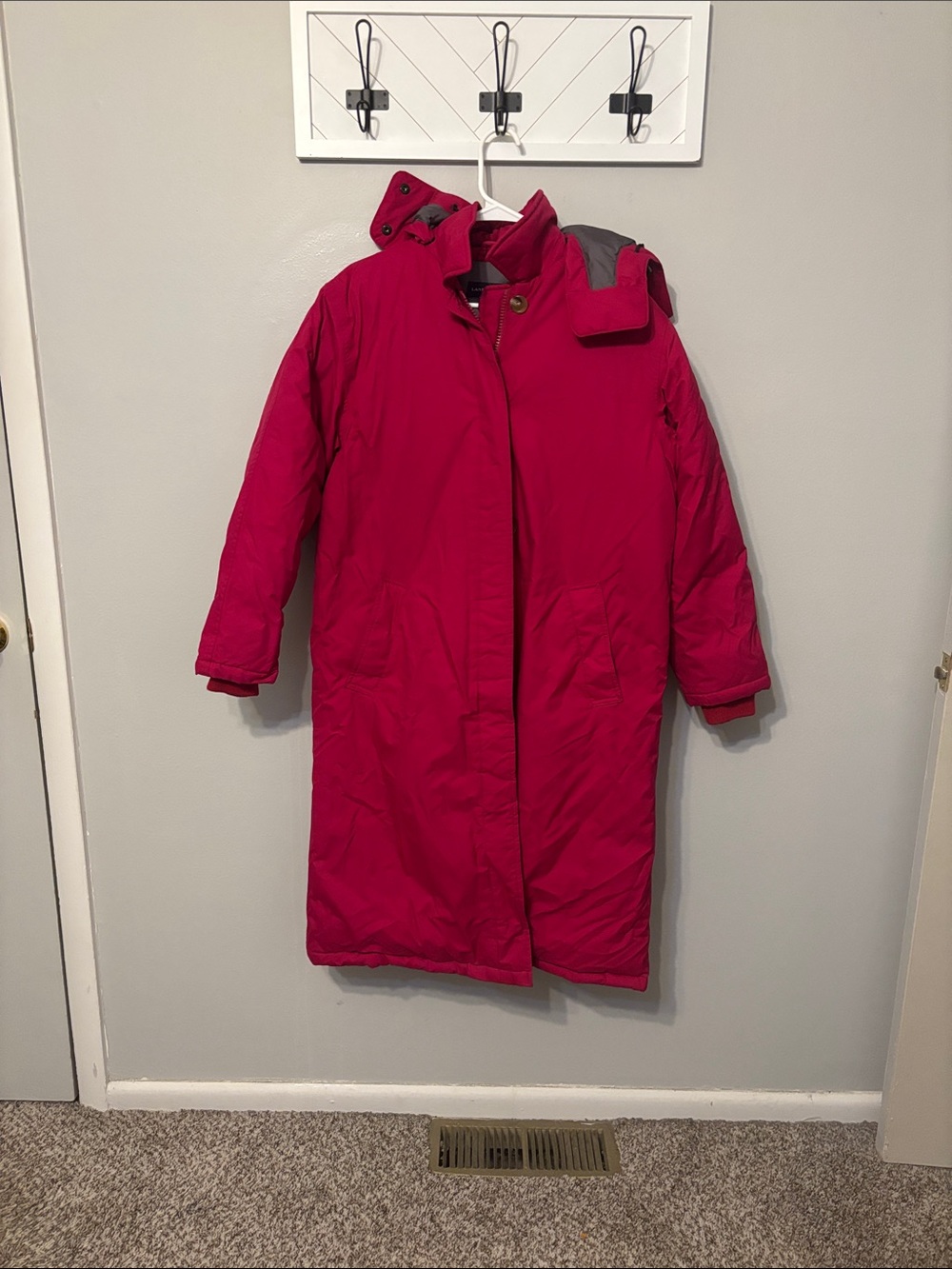 Lands' End Long Pink Ski & Snow Jacket
